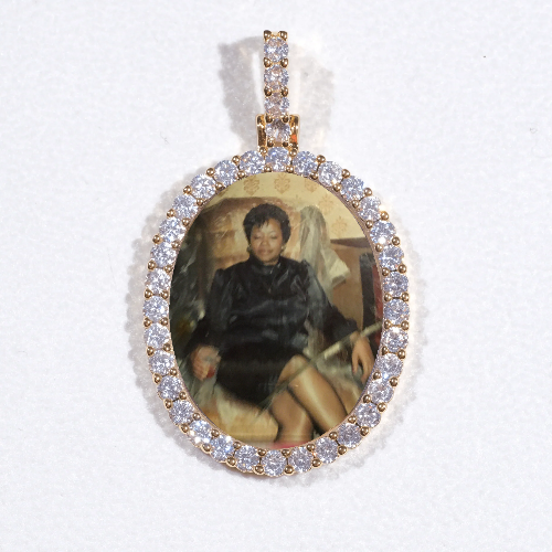 3D Oval Custom Picture Pendant