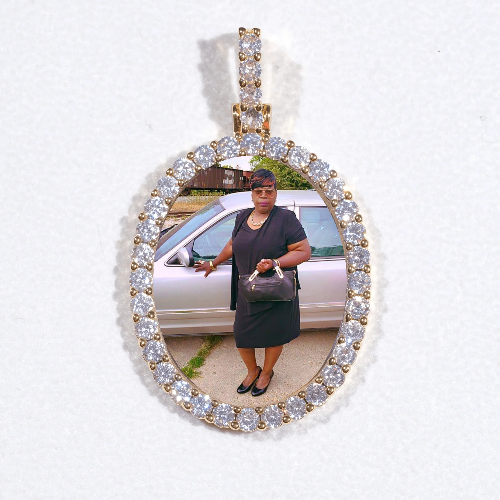 3D Oval Custom Picture Pendant