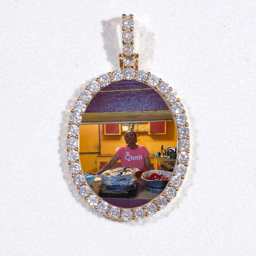 3D Oval Custom Picture Pendant