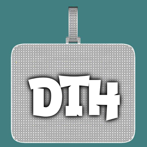 CUSTOM LETTER NECKLACE 3D BIG SQUARE