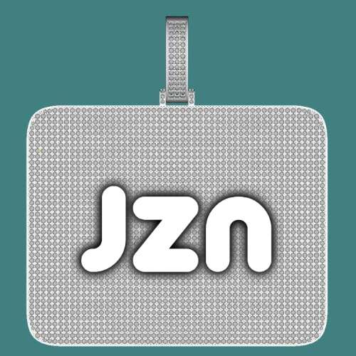 CUSTOM LETTER NECKLACE 3D BIG SQUARE