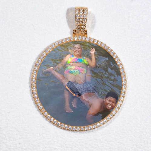 MEDIUM 3D CIRCLE CUSTOM PICTURE PENDANT