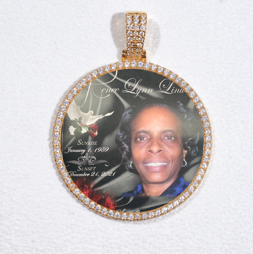 MEDIUM 3D CIRCLE CUSTOM PICTURE PENDANT