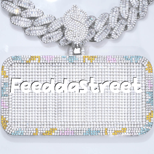 CUSTOM LETTER NECKLACE 3D COLORFUL SQUARE