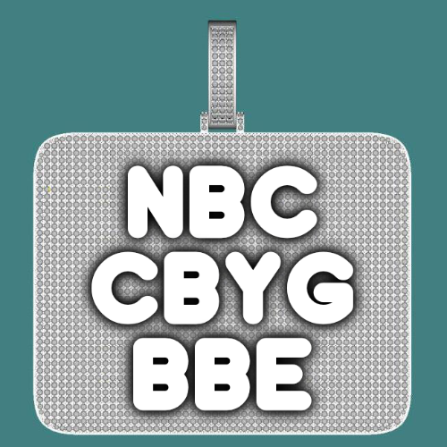 CUSTOM LETTER NECKLACE 3D BIG SQUARE