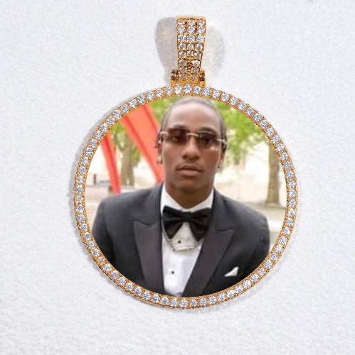 MEDIUM 3D CIRCLE CUSTOM PICTURE PENDANT