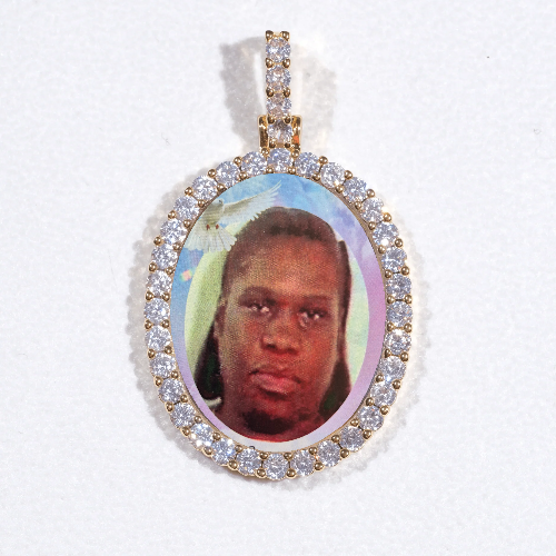 3D Oval Custom Picture Pendant