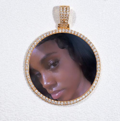 MEDIUM 3D CIRCLE CUSTOM PICTURE PENDANT