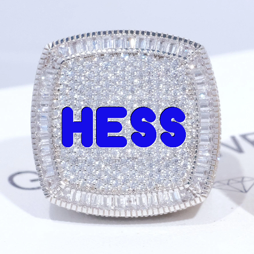 CUSTOM LETTER 3D ICED RING