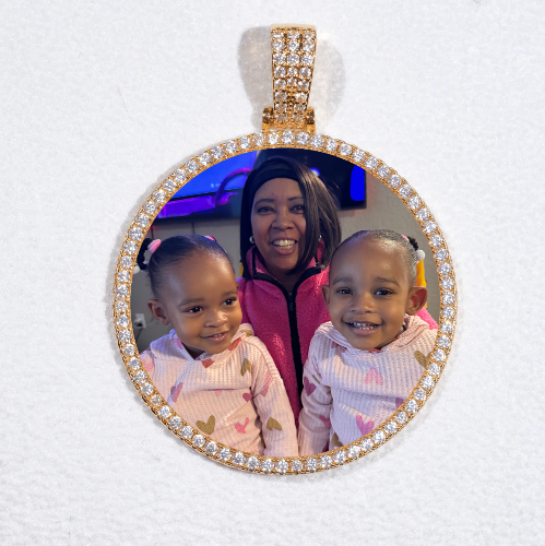 MEDIUM 3D CIRCLE CUSTOM PICTURE PENDANT