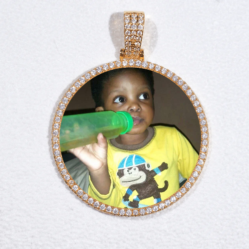 MEDIUM 3D CIRCLE CUSTOM PICTURE PENDANT