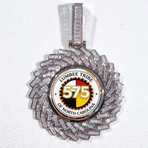 Large 3D Baguette Custom Picture Pendant