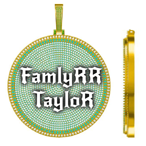 CUSTOM LETTER NECKLACE 3D BIG DISC
