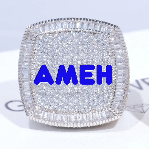 CUSTOM LETTER 3D ICED RING