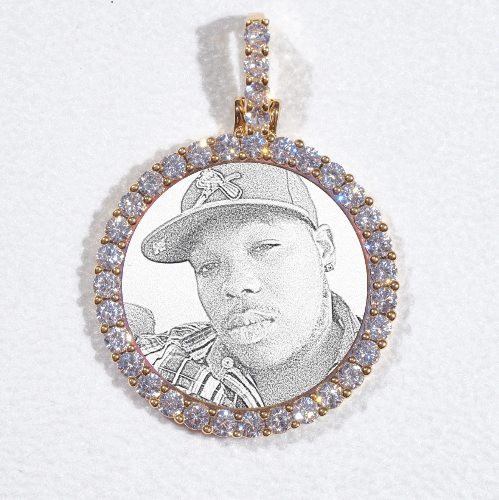3D CIRCLE CUSTOM PICTURE PENDANT SMALL SIZE