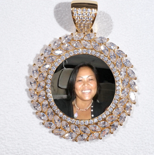 Large 3D Wheat Ear Custom Picture Pendant