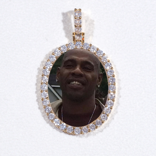 3D Oval Custom Picture Pendant