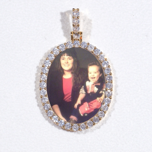 3D Oval Custom Picture Pendant