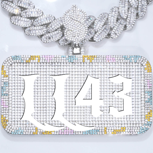 CUSTOM LETTER NECKLACE 3D COLORFUL SQUARE