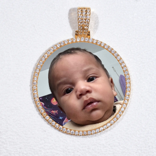MEDIUM 3D CIRCLE CUSTOM PICTURE PENDANT