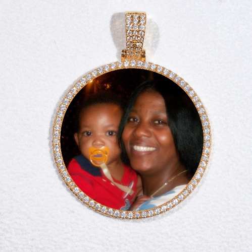 MEDIUM 3D CIRCLE CUSTOM PICTURE PENDANT