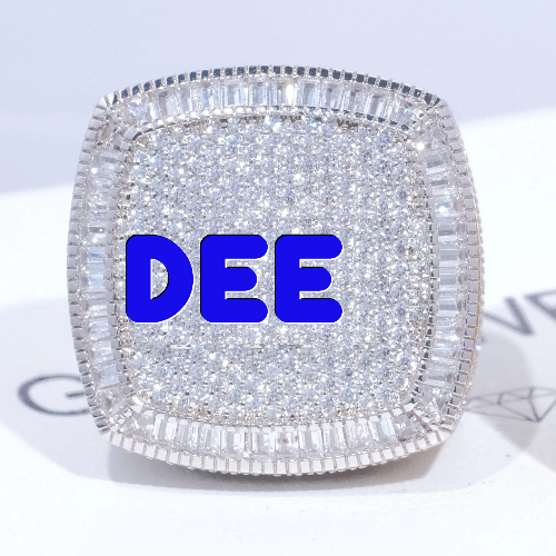 CUSTOM LETTER 3D ICED RING