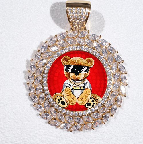Large 3D Wheat Ear Custom Picture Pendant