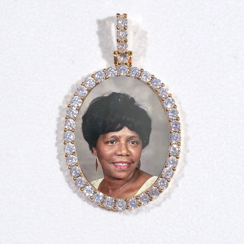 3D Oval Custom Picture Pendant