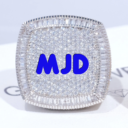 CUSTOM LETTER 3D ICED RING