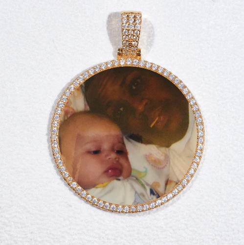 MEDIUM 3D CIRCLE CUSTOM PICTURE PENDANT