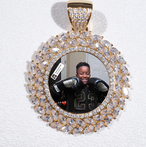 Large 3D Wheat Ear Custom Picture Pendant