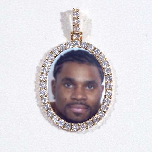 3D Oval Custom Picture Pendant