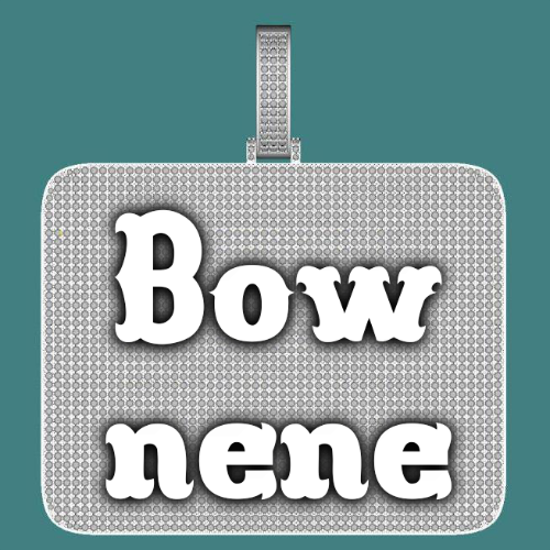 CUSTOM LETTER NECKLACE 3D BIG SQUARE