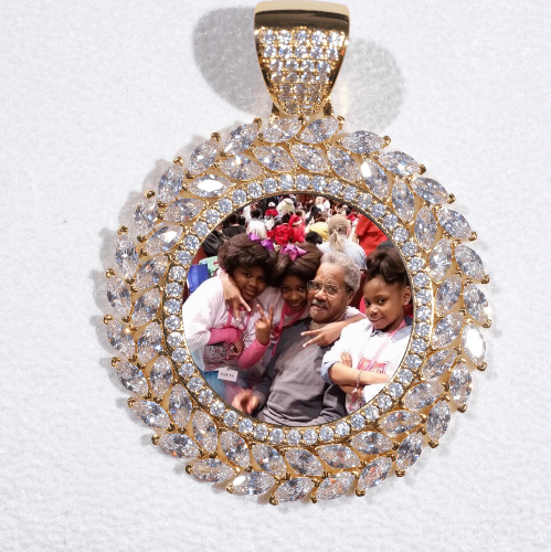 Large 3D Wheat Ear Custom Picture Pendant