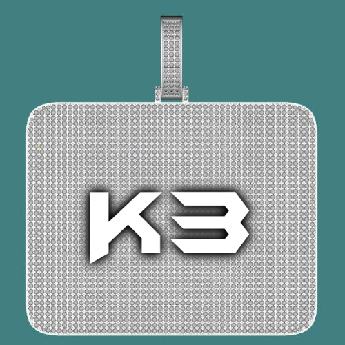 CUSTOM LETTER NECKLACE 3D BIG SQUARE