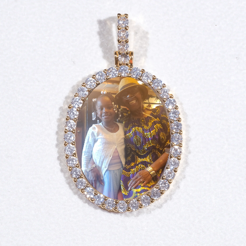 3D Oval Custom Picture Pendant