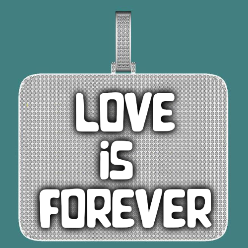 CUSTOM LETTER NECKLACE 3D BIG SQUARE