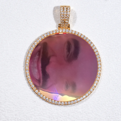 MEDIUM 3D CIRCLE CUSTOM PICTURE PENDANT