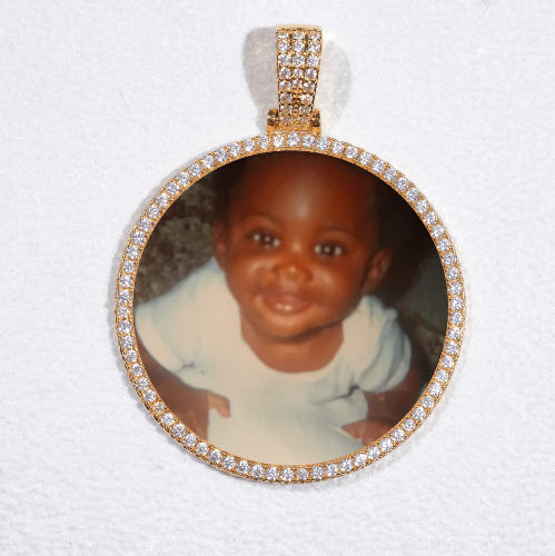 MEDIUM 3D CIRCLE CUSTOM PICTURE PENDANT