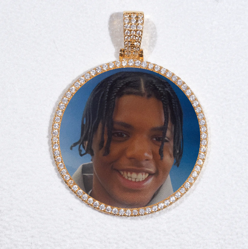 MEDIUM 3D CIRCLE CUSTOM PICTURE PENDANT