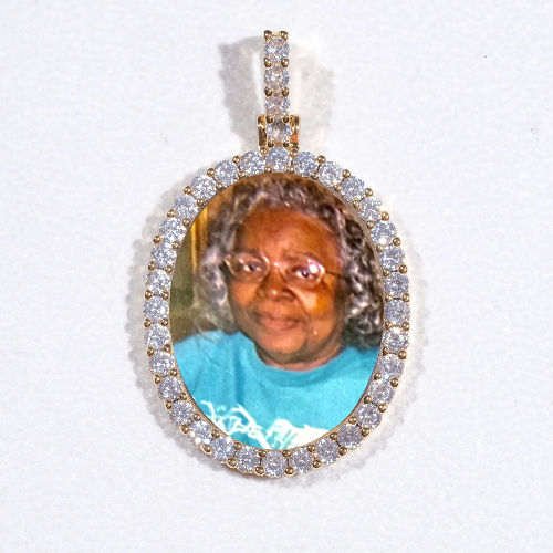 3D Oval Custom Picture Pendant