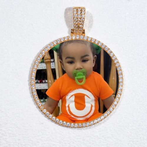 MEDIUM 3D CIRCLE CUSTOM PICTURE PENDANT