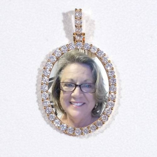 3D Oval Custom Picture Pendant