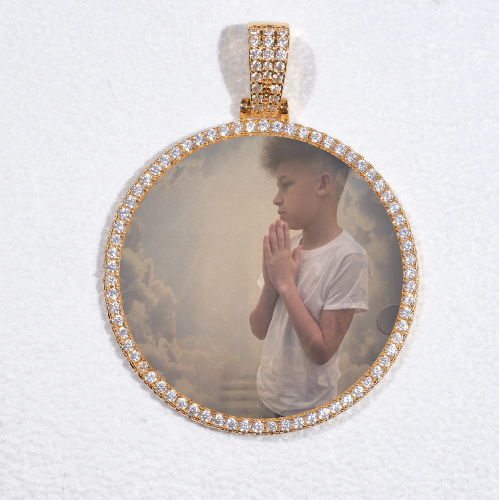 MEDIUM 3D CIRCLE CUSTOM PICTURE PENDANT