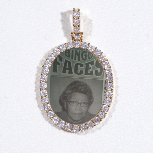 3D Oval Custom Picture Pendant