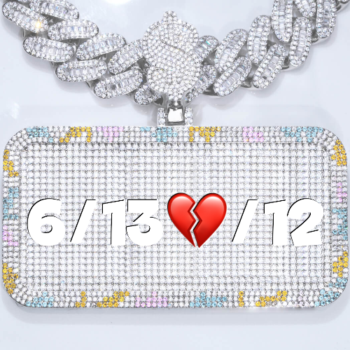 CUSTOM LETTER NECKLACE 3D COLORFUL SQUARE