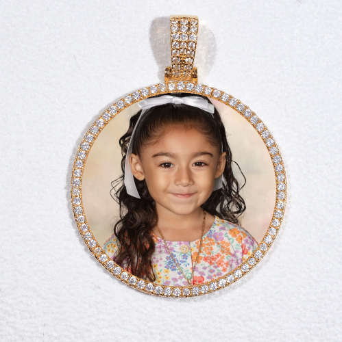 MEDIUM 3D CIRCLE CUSTOM PICTURE PENDANT