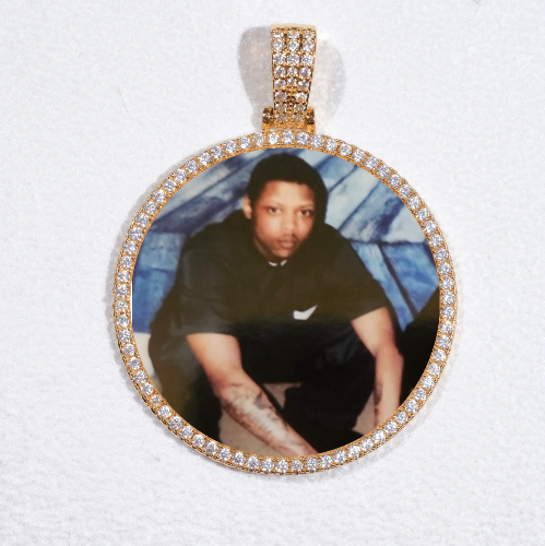 MEDIUM 3D CIRCLE CUSTOM PICTURE PENDANT