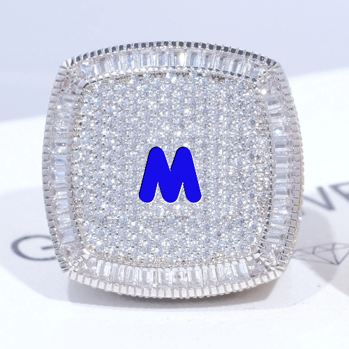 CUSTOM LETTER 3D ICED RING