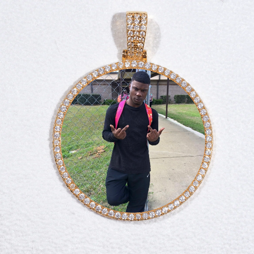 MEDIUM 3D CIRCLE CUSTOM PICTURE PENDANT